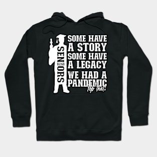 Pandemic Graduation | White Text Boys Funny Graduation Hoodie